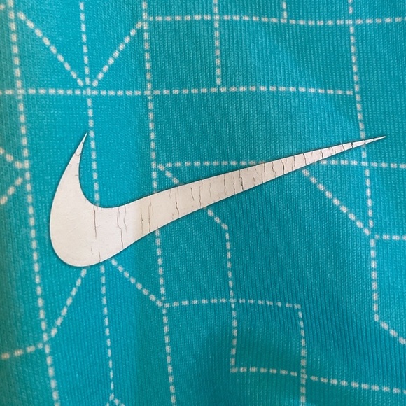 Nike Blue Pro Half Zip Hyperwarm Pullover Geometric Sweatshirt/Hoodie Large - Picture 6 of 10